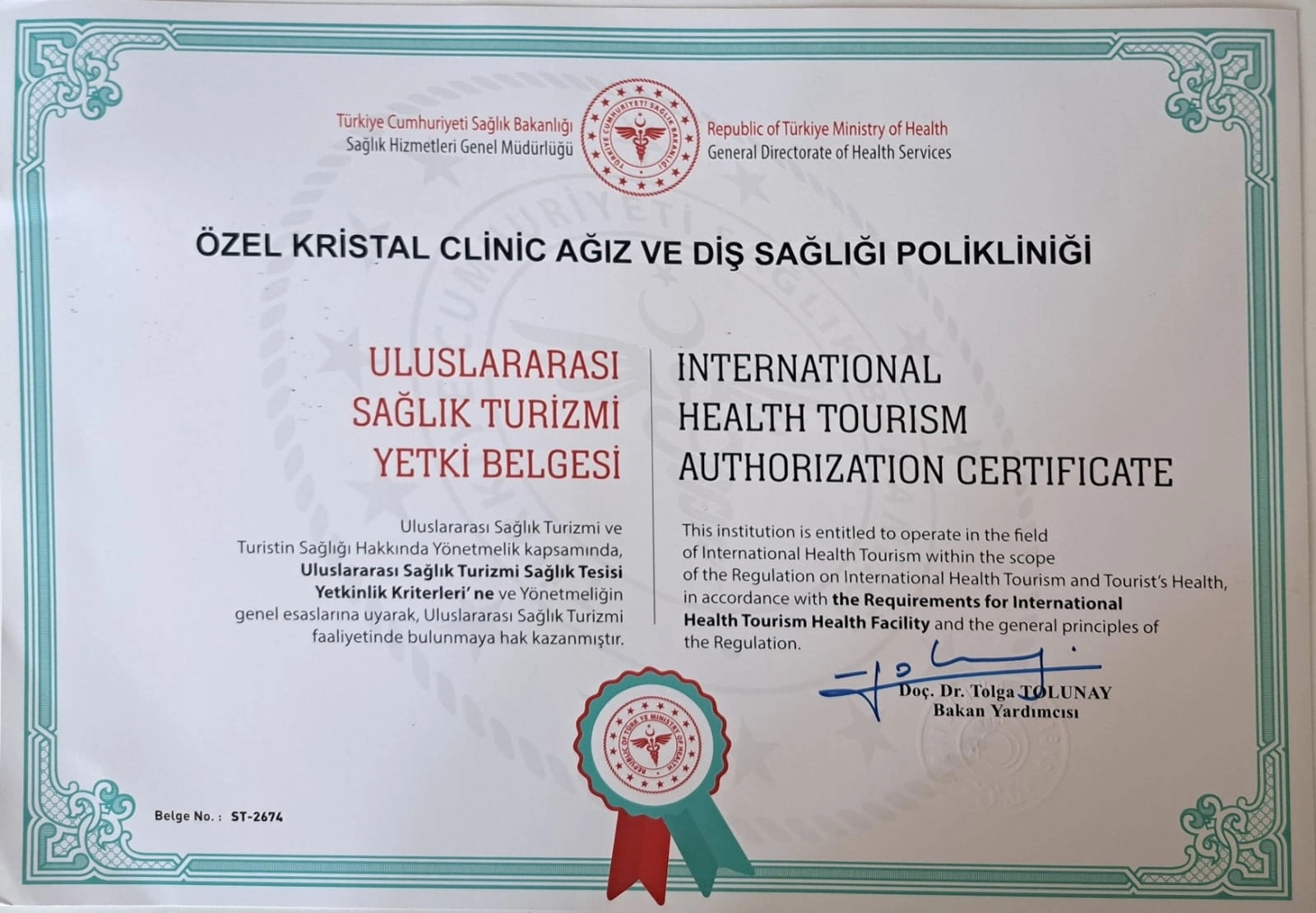 KRISTAL CLINIC SAĞLIK HIZMETLERİ TİCARET